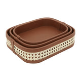 Fey Tray Maxi with Leather/Rattan