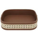 Fey Tray Maxi with Leather/Rattan