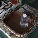Fey Tray Maxi with Leather/Rattan