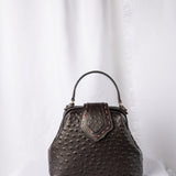 Mini Jung Bag with Ostrich Embossed Leather