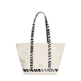 Cosima Canvas Tote Off White/Zebra