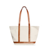 Cosima Canvas Tote Off White/Tobacco
