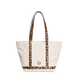 Cosima Canvas Tote Off White/Leopard