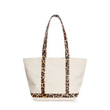 Cosima Canvas Tote Off White/Leopard