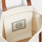 Cosima Canvas Tote Off White/Tobacco