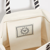 Cosima Canvas Tote Off White/Zebra