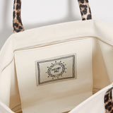 Cosima Canvas Tote Off White/Leopard