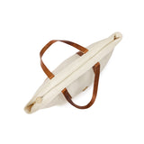 Maxi Cosima Canvas Tote Off White/Tobacco