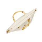 Maxi Cosima Canvas Tote Off White/Gold
