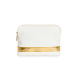 Cosima Carryall Clutch White/Gold