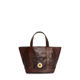 Mini Cosima Tiger’s Eye Sunburst Tote Chocolate