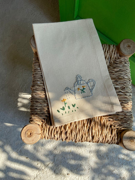 Bamboulini x Ovasofra Napkin with Watering Can Embroidery