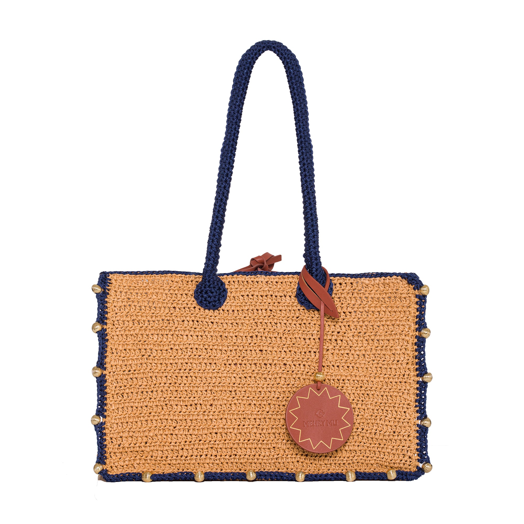 Terra Beads Tote with Long Handles