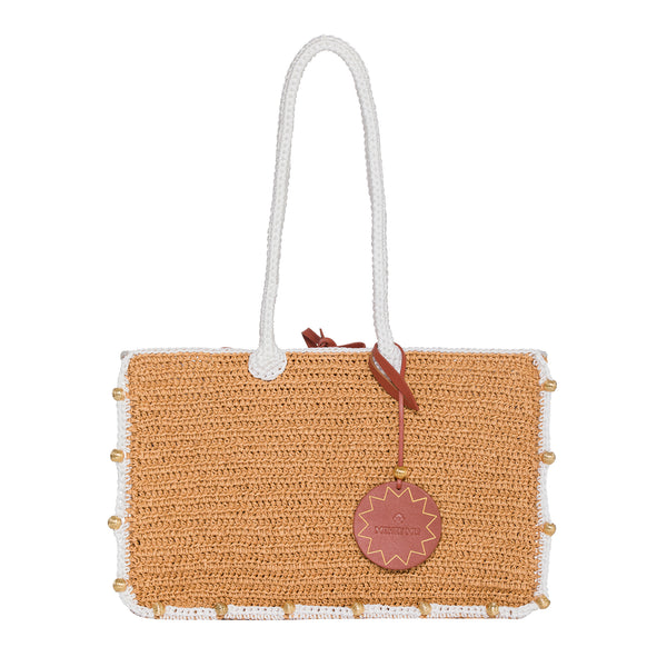 Terra Beads Tote with Long Handles