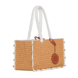 Terra Beads Tote with Long Handles