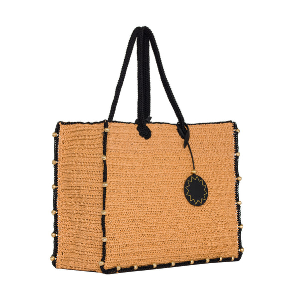 Terra Large Beads Tote with Long Handles