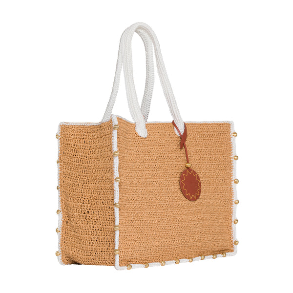 Terra Large Beads Tote with Long Handles