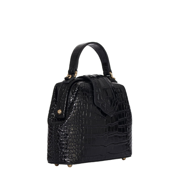 Mini Jung Bag with Crocodile Embossed Leather