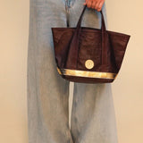 Mini Cosima Tote Wine/Gold