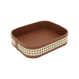 Fey Tray Maxi with Leather/Rattan