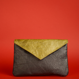 Cosima Envelope Clutch Smoke/Chartreuse