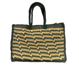 Terra Large Two Tone Raffia Tote