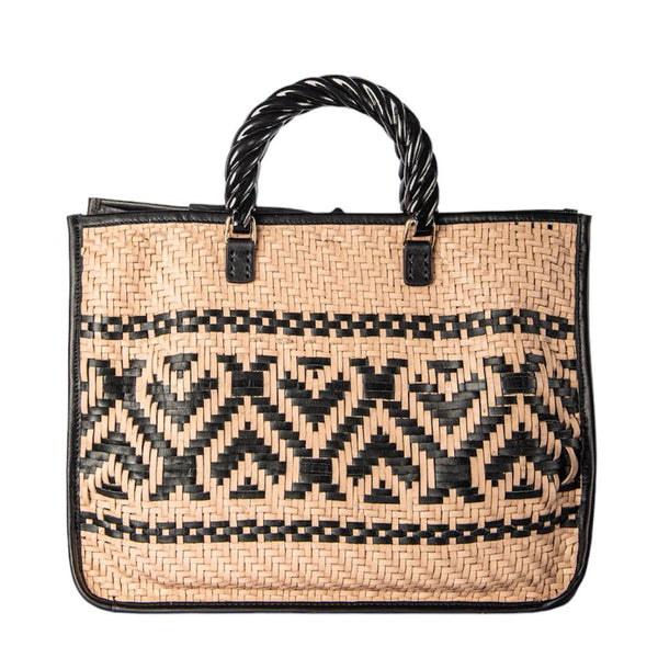 Lucia Bag with Handwoven Leather