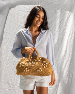 Terra Doctor Bag with Seashells and Beads