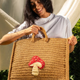 Terra Large Tote with Mushroom